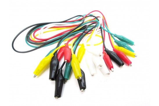 Testkabel assortiment met krokodillenbekklem 10-delig